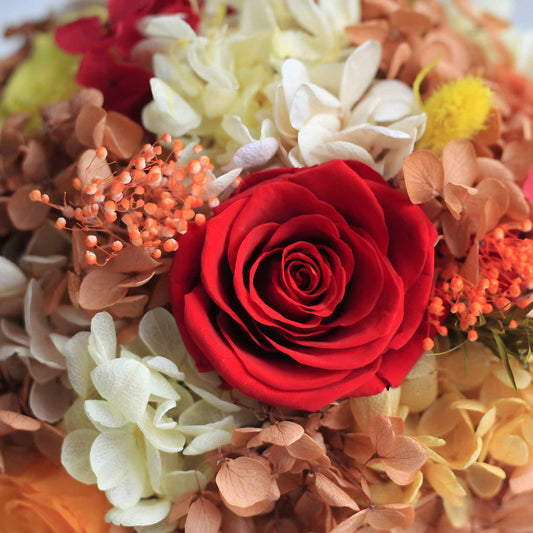 Preserved Flowers Wholesale|Rose Bouquets with Handmade Rattan Vase