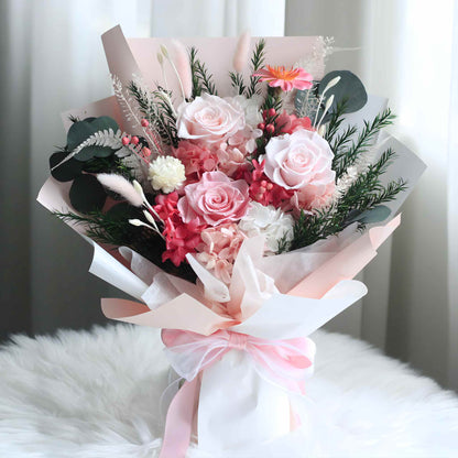Preserved Flowers Wholesale Pink Rose Bouquet
