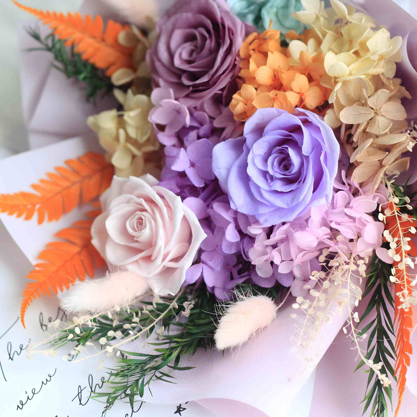 Preserved Flowers Wholesale Pink Purple Rose Bouquet