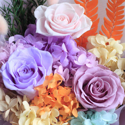 Preserved Flowers Wholesale Pink Purple Rose Bouquet