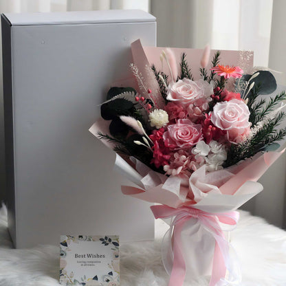 Preserved Flowers Wholesale Pink Rose Bouquet